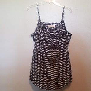 Black polka dot tank top